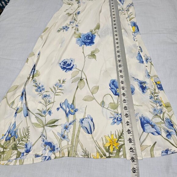 Alice McCall Floral Midi Dress Women Size 6 White Side Zip - Picture 10 of 15
